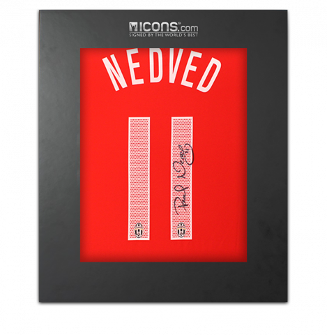 Pavel Nedved Back Signed Juventus 2006-07 Third Shirt In Deluxe Packaging