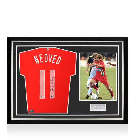 Pavel Nedved Back Signed Juventus 2006-07 Third Shirt In Hero Frame: Option 1