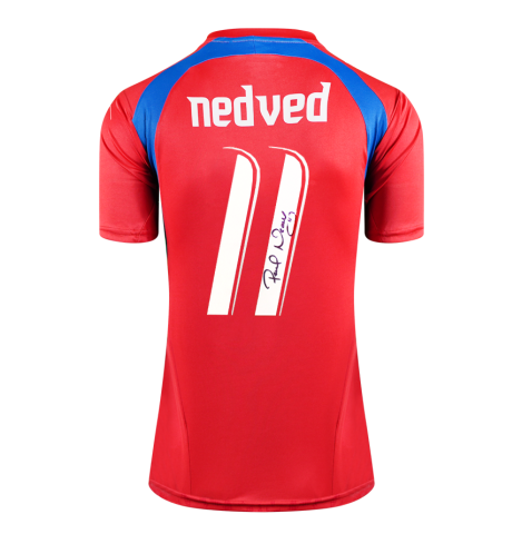 Pavel Nedved Official FIFA World Cup™ Back Signed Czech Republic 2006-08 Shirt In Deluxe Packaging
