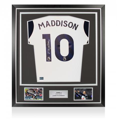 James Maddison Back Signed Tottenham Hotspur 2024-25 Home Shirt In Classic Frame