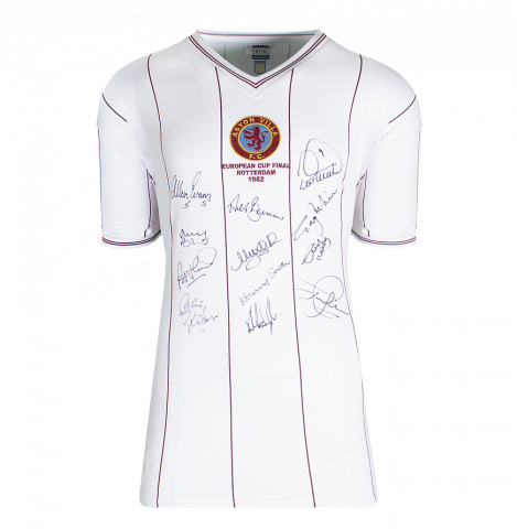 Aston Villa 1982 European Cup Final Multi-Signed Shirt In Deluxe Packaging