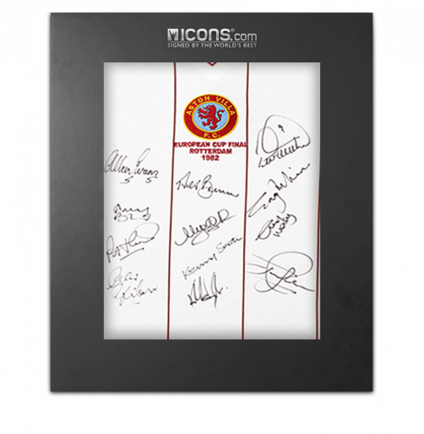 Aston Villa 1982 European Cup Final Multi-Signed Shirt In Deluxe Packaging