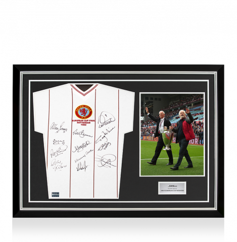 Aston Villa 1982 European Cup Final Multi-Signed Shirt In Hero Frame: Option 1
