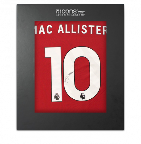 Alexis Mac Allister Back Signed Liverpool 2025-26 Home Shirt In Deluxe Packaging