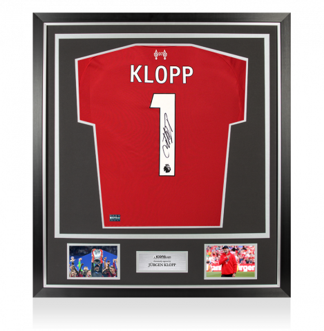 Jurgen Klopp Back Signed Liverpool 2025-26 Home Shirt In Classic Frame