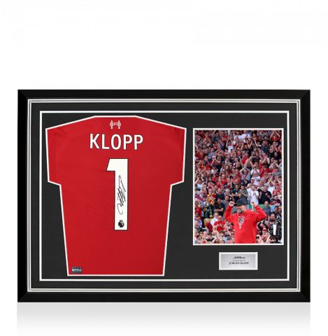 Jurgen Klopp Back Signed Liverpool 2025-26 Home Shirt In Hero Frame: Option 1