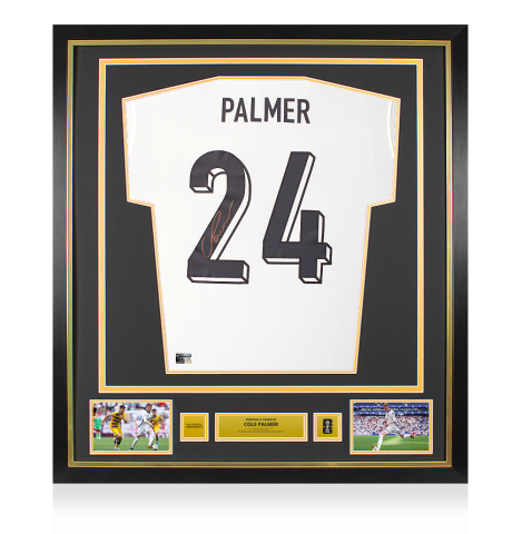 Cole Palmer Official 2026 FIFA World Cup™ Back Signed and Framed England 2024 Home Shirt