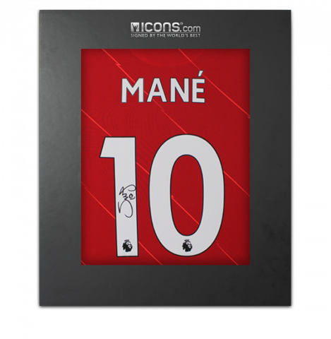 Sadio Mane Back Signed Liverpool 2021-22 Home Shirt In Deluxe Packaging