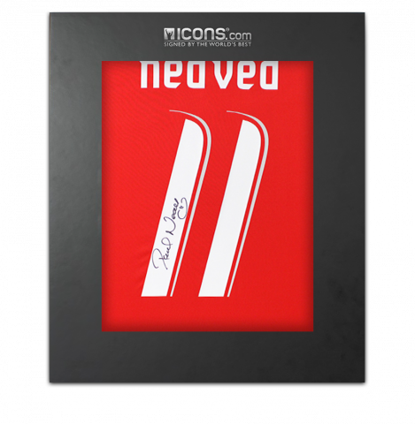 Pavel Nedved Back Signed Czech Republic 2006-08 Home Shirt In Deluxe Packaging