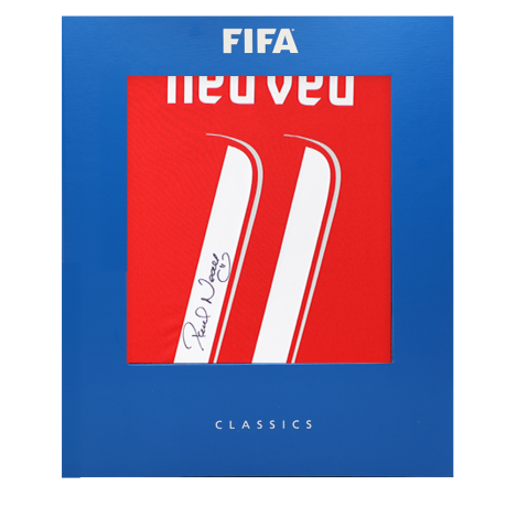 Pavel Nedved Official FIFA World Cup™ Back Signed Czech Republic 2006-08 Home Shirt In Deluxe Packaging