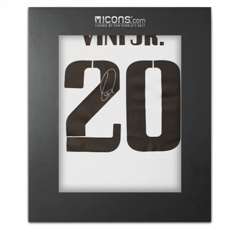 Vinicius Jr Back Signed Real Madrid 2024-25 Home Shirt In Deluxe Packaging