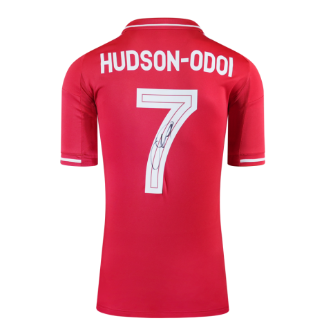 Callum Hudson-Odoi Official UEFA Europa League Back Signed Nottingham Forest 2025-26 Home Shirt In Deluxe Packaging Callum Hudson-Odoi Official UEFA Europa League Back Signed Nottingham Forest 2025-26 Home Shirt In Deluxe Packaging