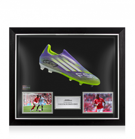 Callum Hudson-Odoi Signed Adidas F50 Boot In Bubble Frame: Option 1