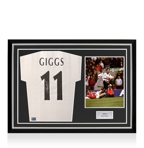 Ryan Giggs Back Signed Manchester United 1997-99 Away Shirt In Hero Frame: Option 1