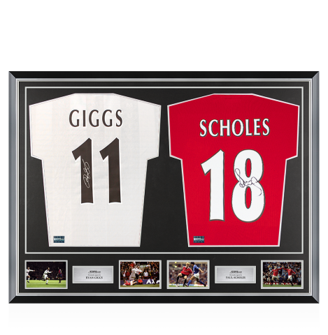 Ryan Giggs & Paul Scholes Signed Manchester United Shirts In Classic Dual Frame