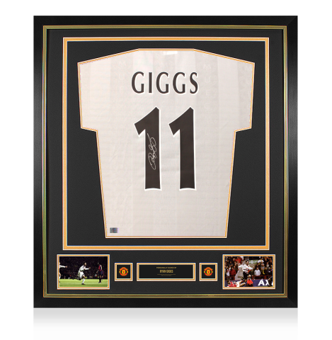 Ryan Giggs Official Manchester United Back Signed and Framed 1997-99 Away Shirt 
