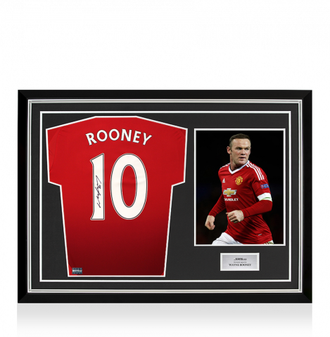 Wayne Rooney Back Signed Manchester United 2024-25 Home Shirt In Hero Frame: Option 1