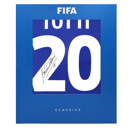 Francesco Totti Official FIFA World Cup™ Back Signed Italy 1998-99 Home Shirt In Deluxe Packaging