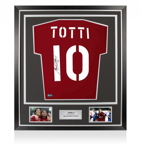 Francesco Totti Back Signed AS Roma 2003-04 Home Shirt In Classic Frame