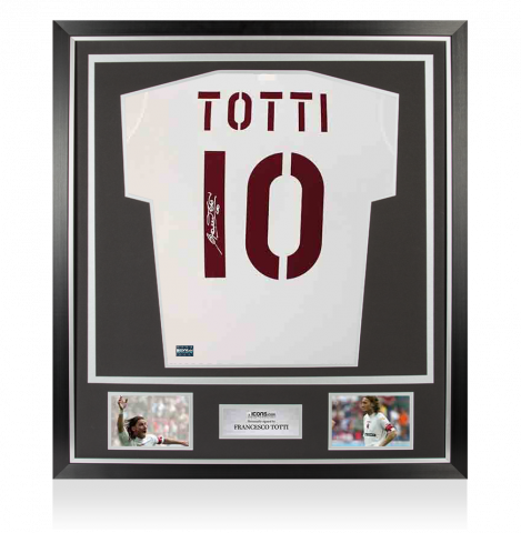 Francesco Totti Back Signed AS Roma 2003-04 Away Shirt In Classic Frame