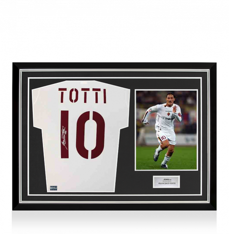 Francesco Totti Back Signed AS Roma 2003-04 Away Shirt In Hero Frame: Option 1
