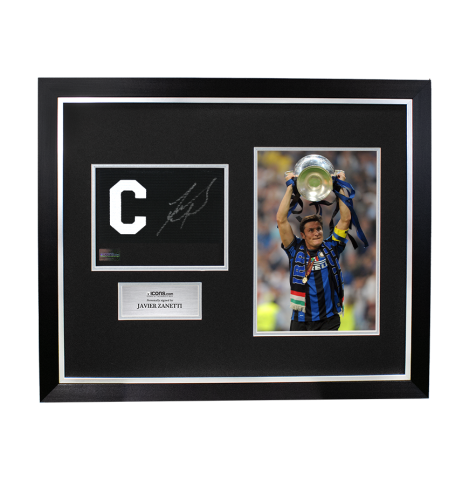 Javier Zanetti Signed and Framed Captain's Armband