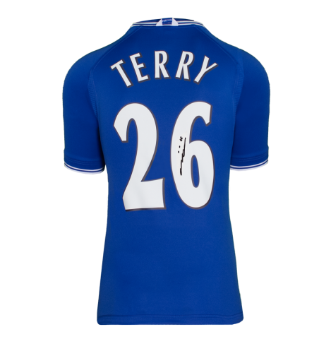John Terry Back Signed Chelsea 2000 Home Shirt In Deluxe Packaging