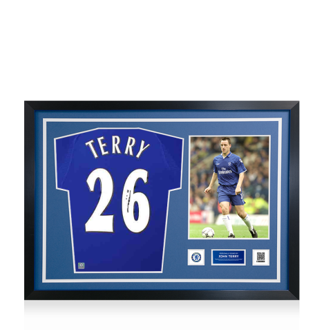 John Terry Official Chelsea FC Signed and Framed Chelsea 2000 Home Shirt