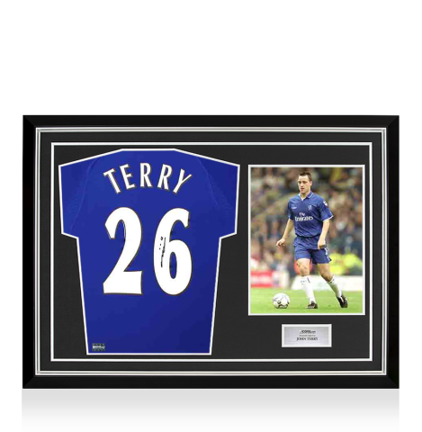 John Terry Back Signed Chelsea 2000 Home Shirt In Hero Frame: Option 1
