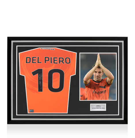 Alessandro Del Piero Back Signed Delhi Dynamos Home Shirt In Hero Frame: Option 1
