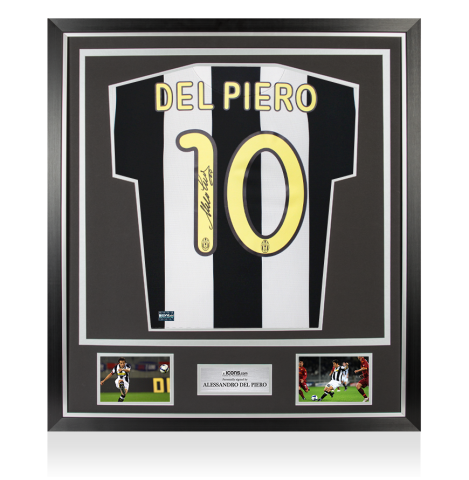 Alessandro Del Piero Back Signed Juventus 2008-09 Home Shirt In Classic Frame