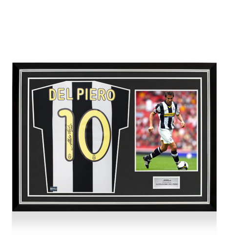 Alessandro Del Piero Back Signed Juventus 2008-09 Home Shirt In Hero Frame: Option 1
