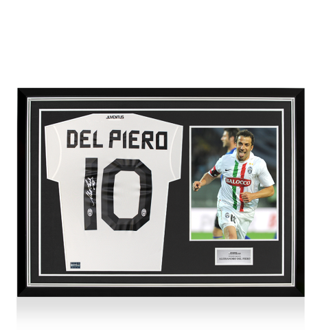 Alessandro Del Piero Back Signed Juventus 2007-08 Away Shirt In Hero Frame: Option 1