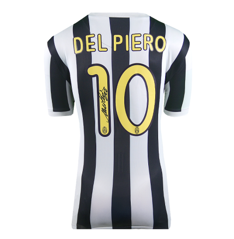 Alessandro Del Piero Back Signed Juventus 2009-10 Home Shirt In Deluxe Packaging