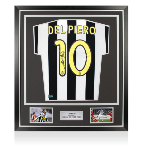 Alessandro Del Piero Back Signed Juventus 2009-10 Home Shirt In Classic Frame