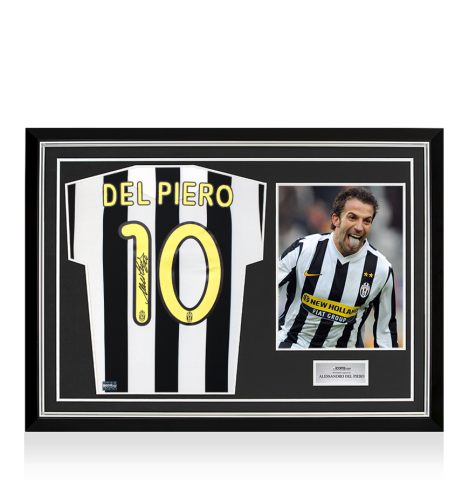 Alessandro Del Piero Back Signed Juventus 2009-10 Home Shirt In Hero Frame: Option 1