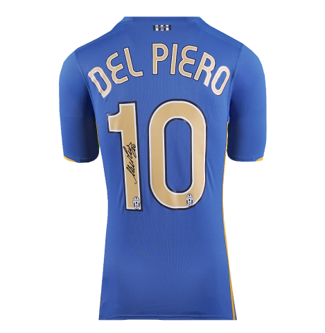 Alessandro Del Piero Back Signed Juventus 2010-12 Away Shirt In Deluxe Packaging