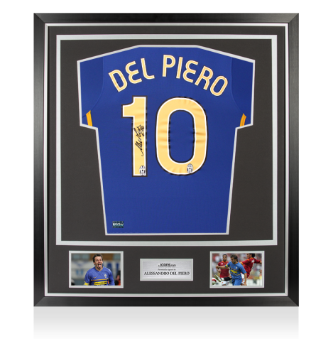 Alessandro Del Piero Back Signed Juventus 2010-12 Away Shirt In Classic Frame