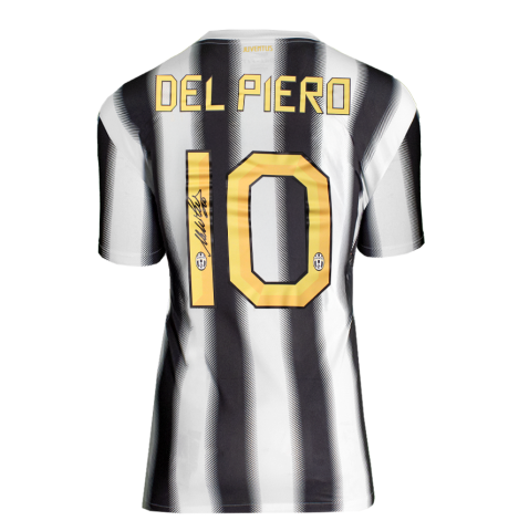 Alessandro Del Piero Back Signed Juventus 2011-12 Home Shirt In Deluxe Packaging