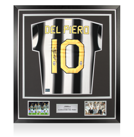 Alessandro Del Piero Back Signed Juventus 2011-12 Home Shirt In Classic Frame