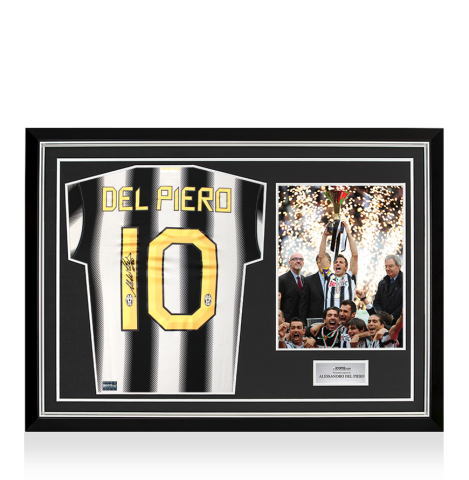 Alessandro Del Piero Back Signed Juventus 2011-12 Home Shirt In Hero Frame: Option 1