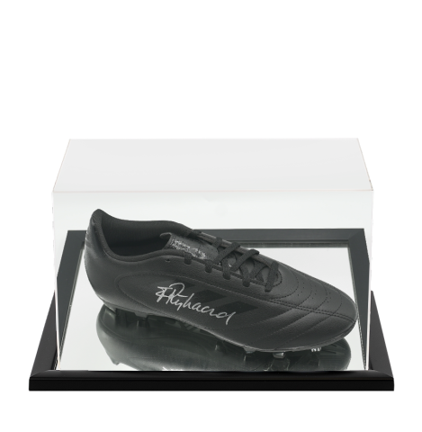 Frank Rijkaard Signed Adidas Black Boot In Acrylic Case