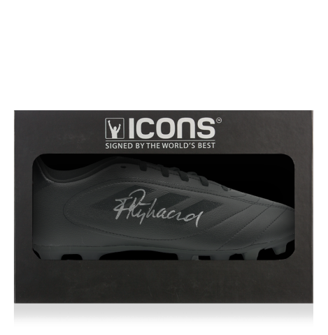 Frank Rijkaard Signed Adidas Black Boot In Deluxe Packaging