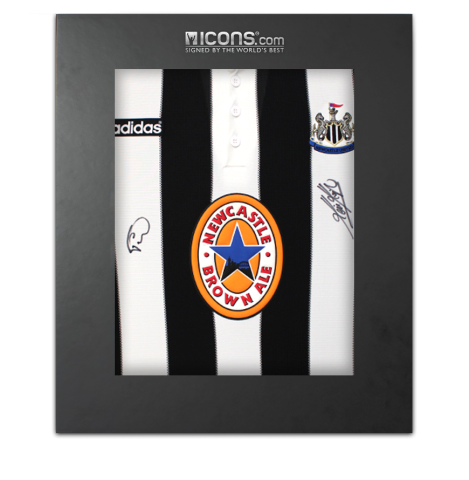 Faustino Asprilla & Kevin Keegan Dual Signed Newcastle United 1995-96 Home Shirt In Deluxe Packaging