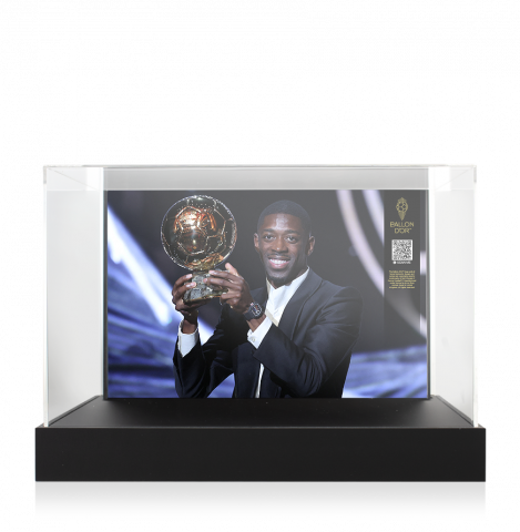 Ousmane Dembele Official Ballon d'Or Signed Nike Boot In Photo Acrylic Case: Option 1