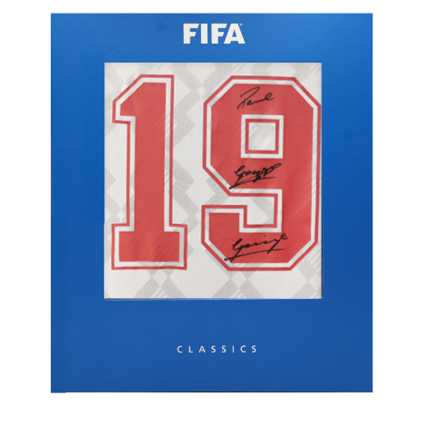 Paul Gascoigne Official FIFA World Cup™Back Signed England 1990 Home Shirt In Deluxe Packaging