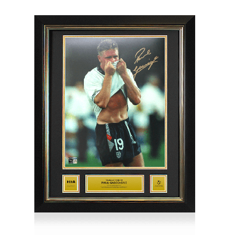 Paul Gascoigne Official 1990 FIFA World Cup™ Signed England Photo: World Cup Tears