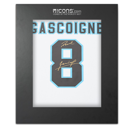 Paul Gascoigne Back Signed England 1996 Home Shirt In Deluxe Packaging