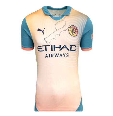 Noel Gallagher Signed Manchester City 2024-25 Fourth Shirt In Deluxe Packaging