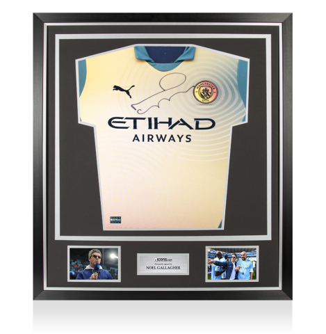 Noel Gallagher Signed Manchester City 2024-25 Fourth Shirt In Classic Frame